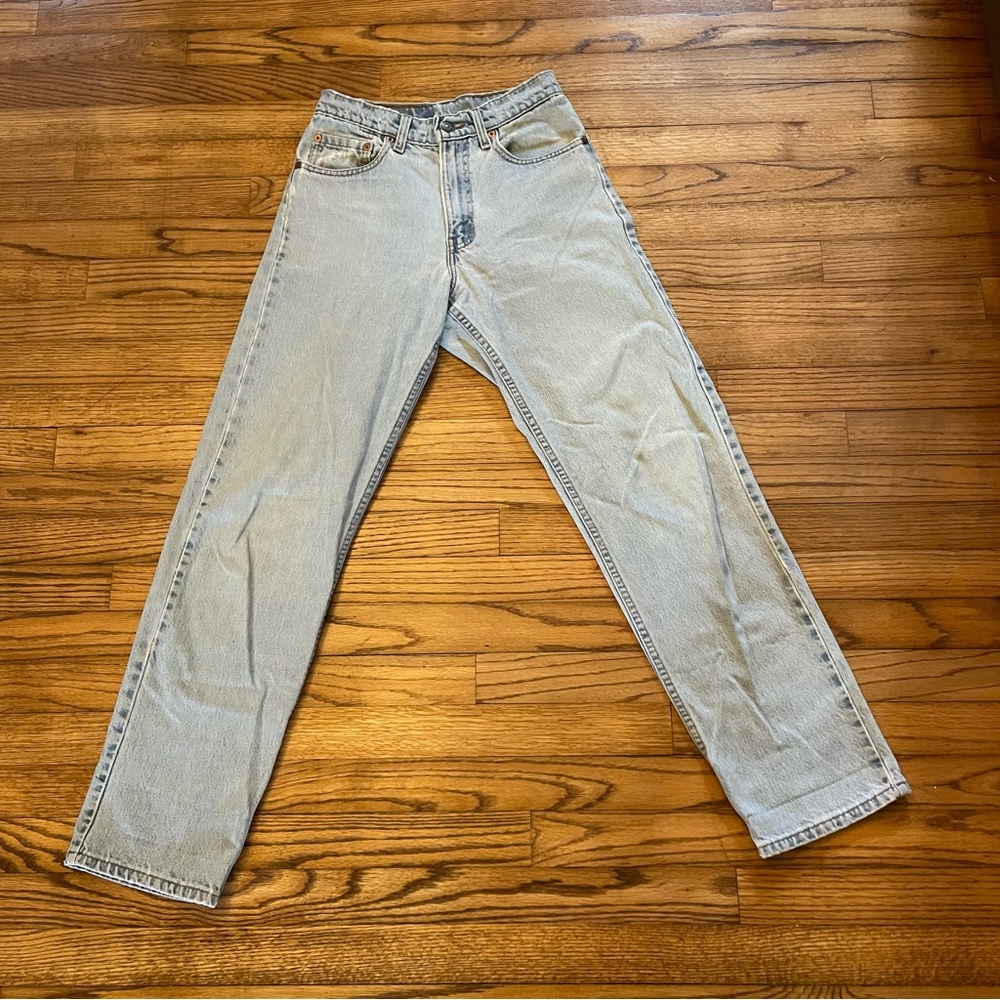 Perfectly Worn Levi's 550 Light Blue Denim Jeans Sz29/30